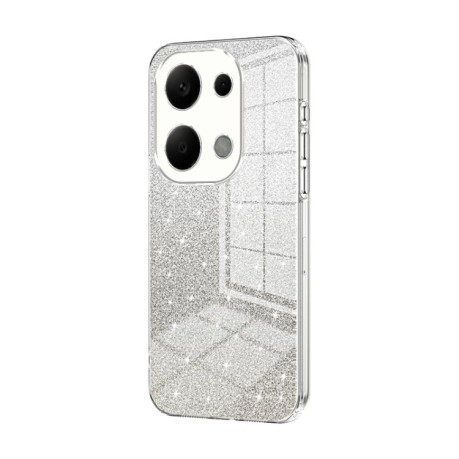 Ударозащитный чехол Gradient Glitter Powder Electroplated на Xiaomi Redmi Note 13 Pro 4G / Poco M6 Pro 4G - прозрачный