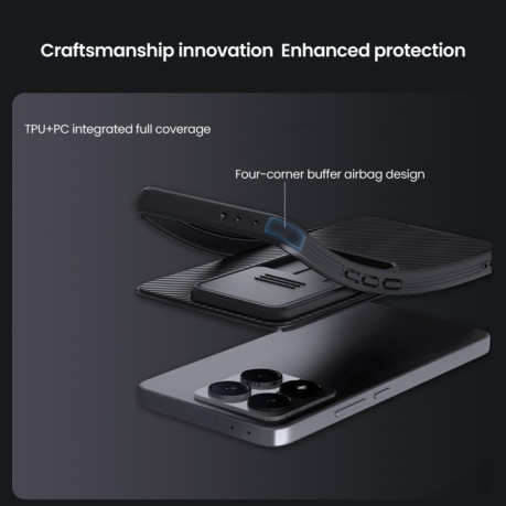 Ударозащитный чехол NILLKIN CamShield Pro на Xiaomi 14T Pro - синий