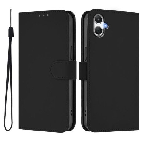 Чохол-книжка з м'яким покриттям (Skin Feel) зі шнурком на Samsung Galaxy A07 4G - чорний