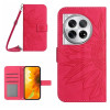 Чохол-книжка Skin Feel Sun Flower для OnePlus 12R 5G Global - пурпурно-червоний