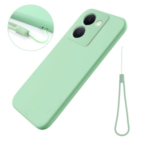 Силиконовый чехол Solid Color Liquid Silicone на Vivo Y36 5G - зеленый