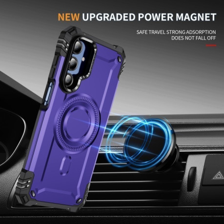 Протиударний чохол MagSafe Lens Holder PC Hybrid TPU  для Samsung Galaxy A16 5G - фіолетовий