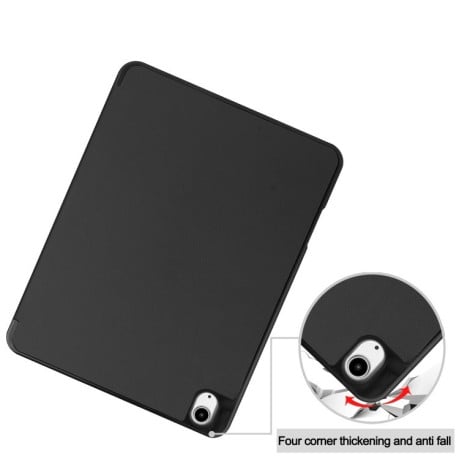 Чехол-книжка Custer Pattern Pure Color 3-Fold Holder на iPad Air 13 2024 - черный