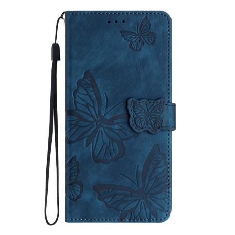 Чехол-книжка Embossed Butterfly для Samsung Galaxy A56 5G - синий