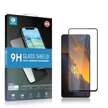 Защитное стекло mocolo 0.33mm 9H 3D Full Glue для Xiaomi Redmi Note 12 Turbo/Poco F5 - черное
