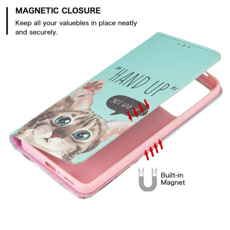 Чохол-книжка Colored Drawing Pattern Invisible для Xiaomi Redmi Note 12 Pro 4G/11 Pro Global(4G/5G)/11E Pro  - Cat