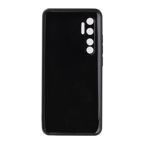 Ударозащитный чехол Carbon Fiber Texture на Xiaomi Mi Note 10 Lite - черный