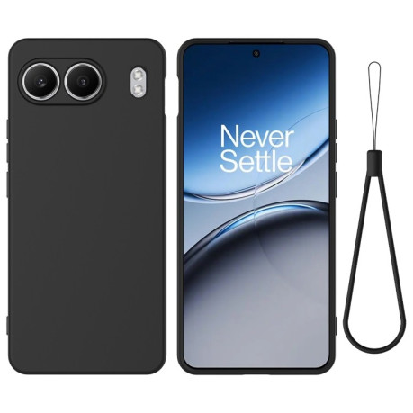 Силіконовий чохол Solid Color Liquid Silicone на OnePlus Nord 4 Pro XL - чорний
