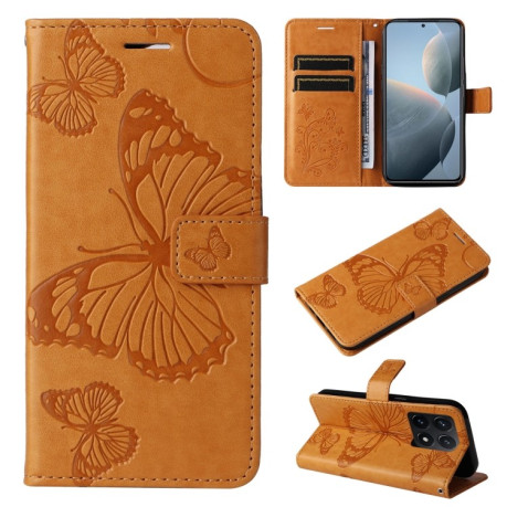 Чохол-книжка Embossed Butterfly для Xiaomi 14T - жовтий