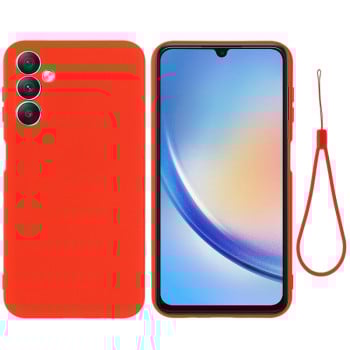 Силіконовий чохол Solid Color Liquid Silicone для Samsung Galaxy A24 4G - червоний