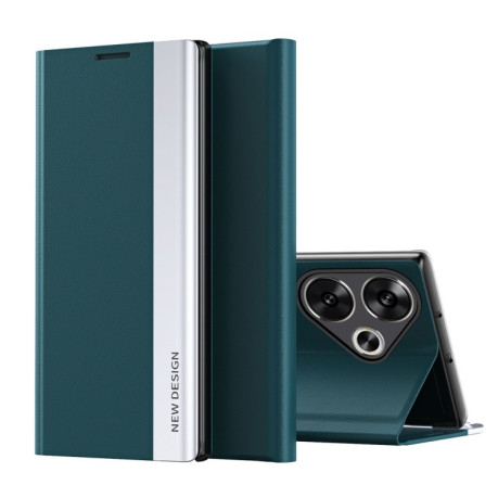 Чехол-книжка Electroplated Ultra-Thin для Xiaomi Poco F6 - зеленый