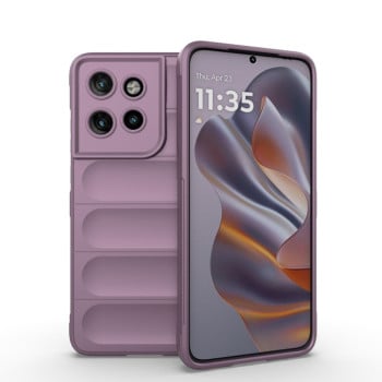 Силиконовый чехол Magic Flannel для Motorola Edge 50 Neo - фиолетовый