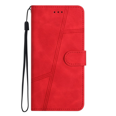Чехол-книжка Stitching Skin Feel для iPhone 16 Plus - красный