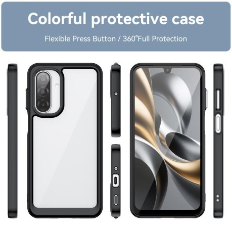 Противоударный чехол Colorful Acrylic Series для Samsung Galaxy A17 5G - черный
