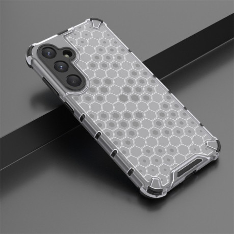 Противоударный чехол Honeycomb на Samsung Galaxy A55 - белый