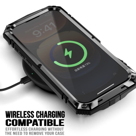Противоударный чехол R-JUST Life Waterproof для iPhone 16 Pro  - черный