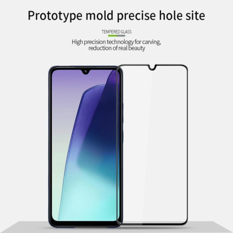 Защитное стекло PINWUYO 9H 3D Full Screen на Xiaomi Redmi 14C/Poco C75 - черное