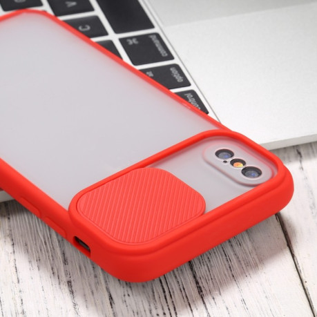 Противоударный чехол Sliding Camera для iPhone XS Max - красный