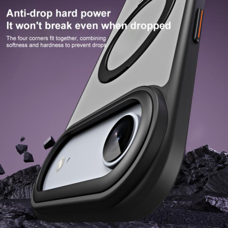 Противоударный чехол Airbag MagSafe Shockproof Frosted для iPhone Air - серый