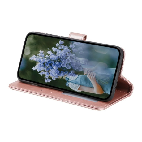 Чехол-книжка Totem Flower для Xiaomi 15 - розовое золото