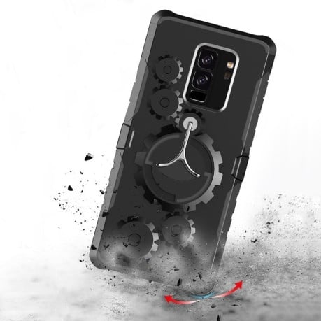 Спортивний протиударний чохол Samsung Galaxy S9+/G965 Gearwheel Style Multi-function With 360 Degree Rotatable чорний
