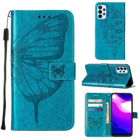 Чохол-книжка Embossed Butterfly для Samsung Galaxy A23 4G/5G - синій