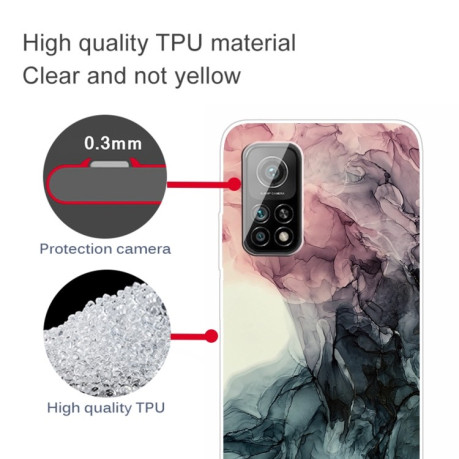 Противоударный чехол Marble Pattern для Xiaomi Mi 10T / 10T Pro - Abstract Black