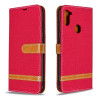 Чехол-книжка Color Matching Denim Texture на Samsung Galaxy A11/M11 - красный