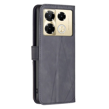Чехол-книжка Rhombus Texture для Infinix Note 40 Pro 4G/5G/40 Pro+ 5G - черный