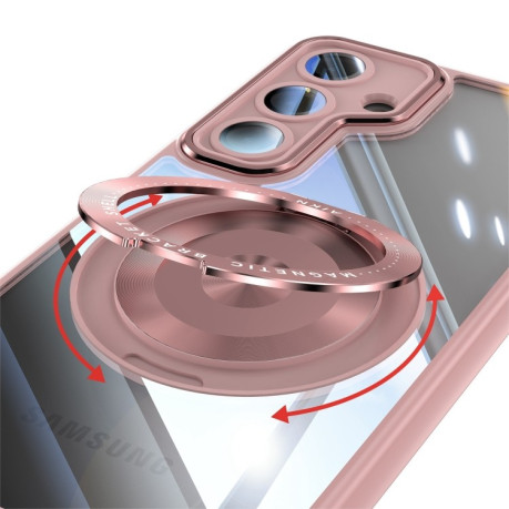 Протиударний чохол MagSafe Acrylic Hybrid  для Samsung Galaxy S25+ 5G - рожевий