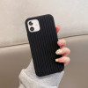 Противоударный чехол Herringbone Texture для iPhone 12 Pro - черный