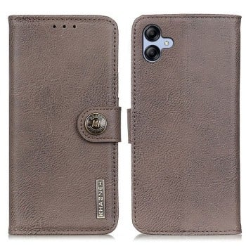 Чехол-книжка KHAZNEH Cowhide Texture для Samsung Galaxy A05 4G - хаки