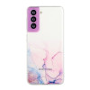 Противоударный чехол Hollow Marble Pattern для Samsung Galaxy S22 5G - розовый