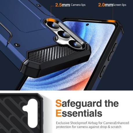 Противоударный чехол Matte Holder для Samsung Galaxy S23 FE 5G - синий
