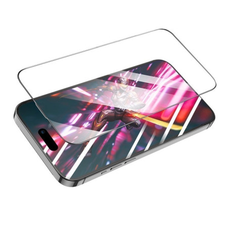 Захисне скло hoco A34 9D Large Arc Dustproof Diamond на iPhone 16 Pro