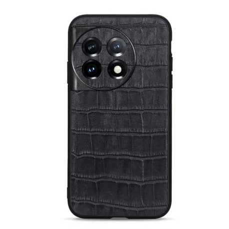 Противоударный чехол Crocodile Texture для OnePlus 11R / Ace 2 - черный
