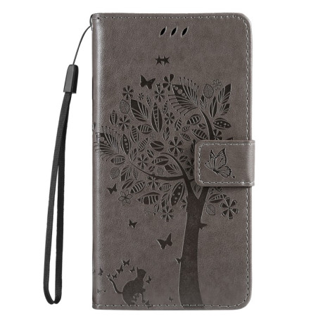 Чохол-книжка Happy Cat Pattern для iPhone 16e - сірий
