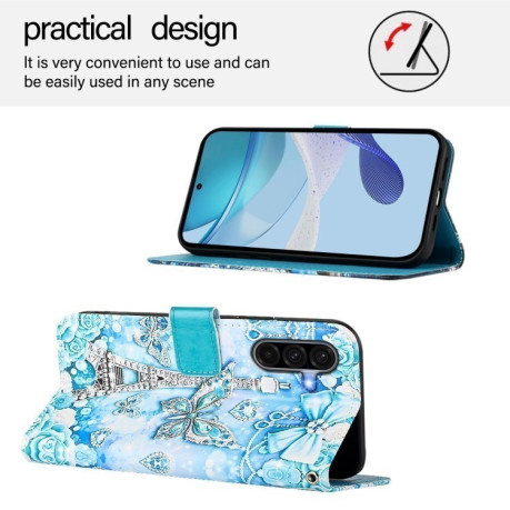 Чехол-книжка Colored Drawing Pattern Plain Weave Leather для Samsung Galaxy A56 5G - Butterfly