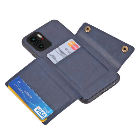 Протиударний чохол Magnetic with Card Slots на Xiaomi Redmi Note 10/10s/Poco M5s - синій