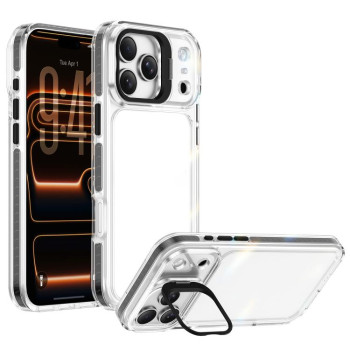 Чохол Escase з акрилу та TPU з рамкою-тримачем камери на iPhone 18 Pro Max — прозорий чорний