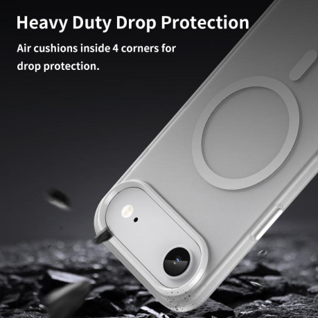 Противоударный чехол MagSafe Frosted Translucent TPU + PC для iPhone Air - белый