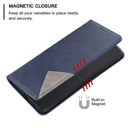 Чехол-книжка Rhombus Texture на Xiaomi Redmi 15C 5G / 4G EU 173mm - синий