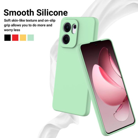 Силіконовий чохол Solid Color Liquid Silicone на OPPO Reno13 F /Reno13 FS - зелений