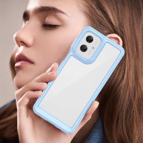 Противоударный чохол Colorful Acrylic Series для Motorola Moto G55 5G - синий