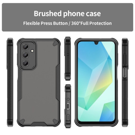 Противоударный чехол Armor Glaze PC Hybrid для Samsung Galaxy A56 5G - черный