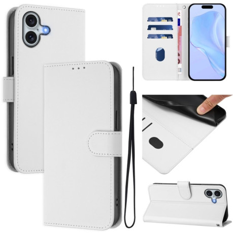 Чохол-книжка Skin Feel S-type для iPhone 16 Plus - білий