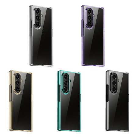 Противоударный чехол 6D Electroplating Full Coverage with Magnetic Ring для Samsung Galaxy Fold 7 5G - фиолетовый
