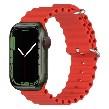 Силіконовий ремінець Ocean для Apple Watch Series 8/7 41mm/40mm/38mm - червоний