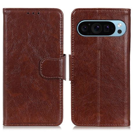 Чохол-книжка Mirren Crazy Horse для Google Pixel 9 - коричневий