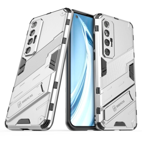 Противоударный чехол Punk Armor для Xiaomi Mi 10S - белый